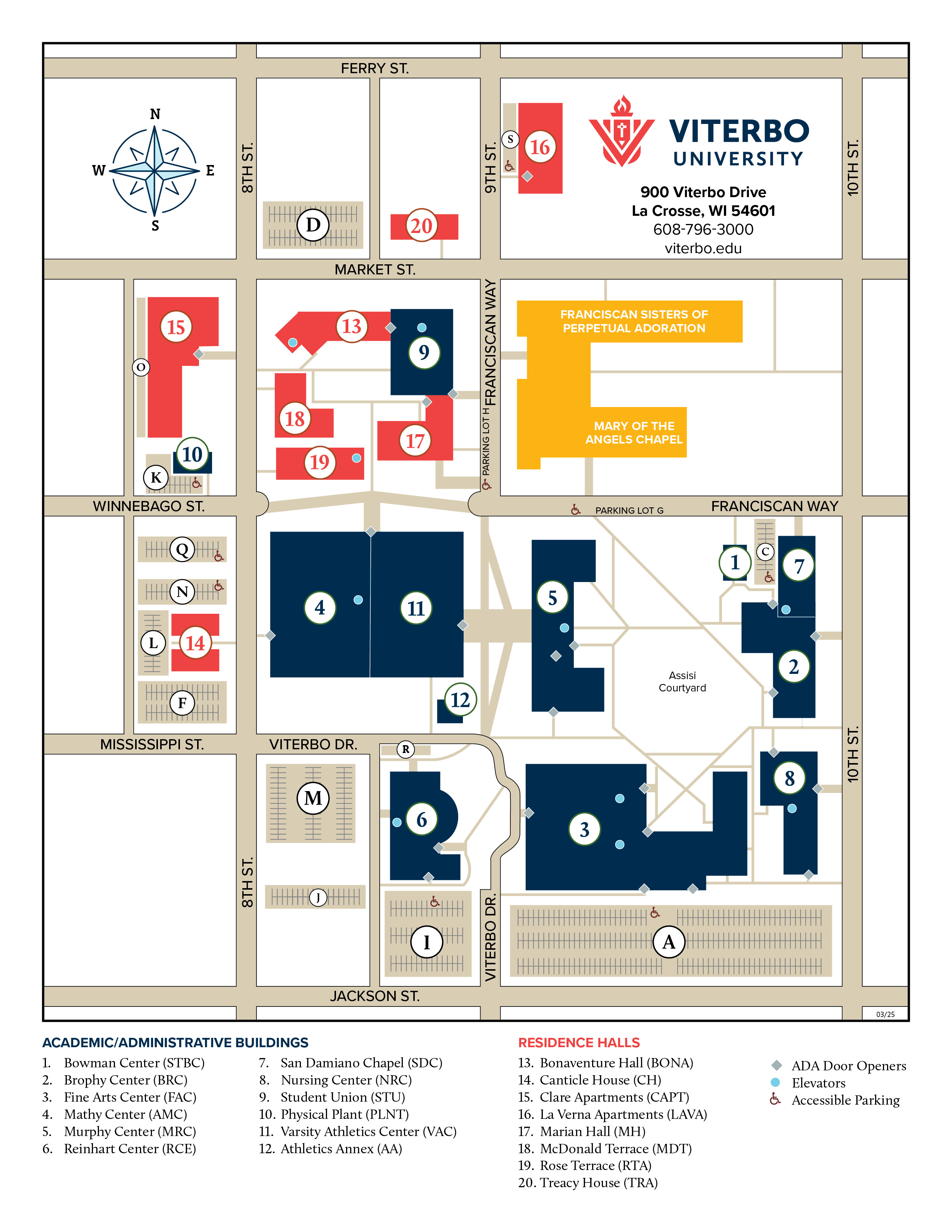 Viterbo Campus Map
