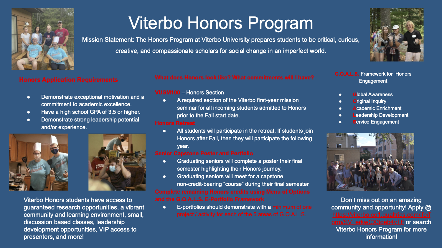 Honors Program at Viterbo Honors Program at Viterbo
