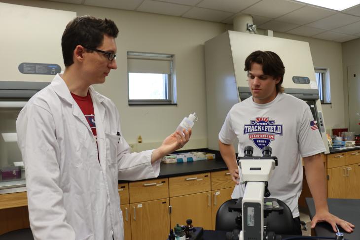 Bussiere and Holderby discuss the process of determining whether bacteria are Gram-positive or Gram-negative. 