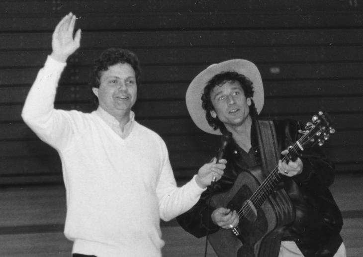 Tom Thibodeau and Larry Long Tom Thibodeau brought his friend, musician/activist Larry Long, to the Viterbo campus early in his tenure at Viterbo. These days, he is doing a weekly broadcast with Long called "Conspiracy of Goodness," which combines stories and songs on a variety of themes.