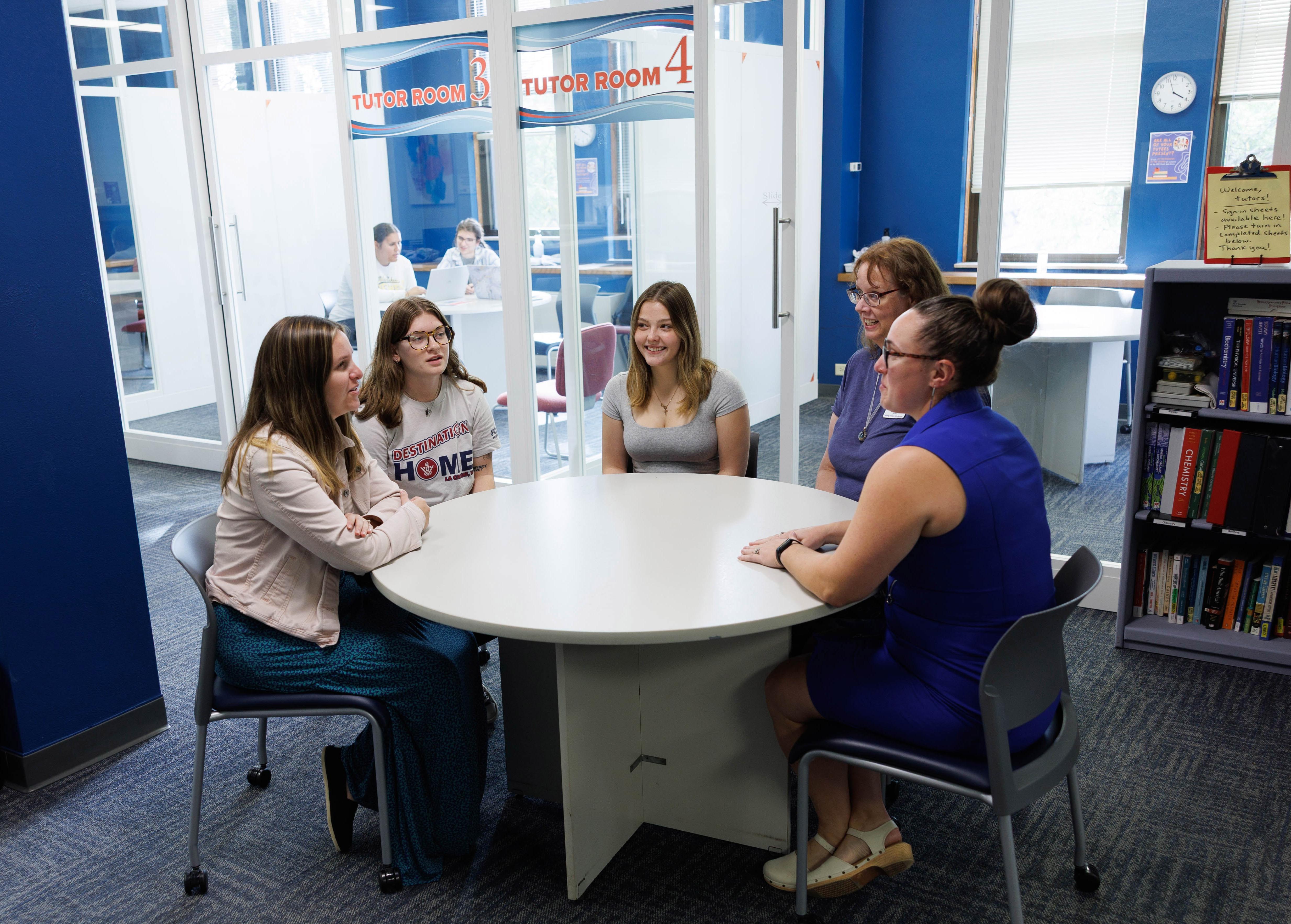 Student sitting at table