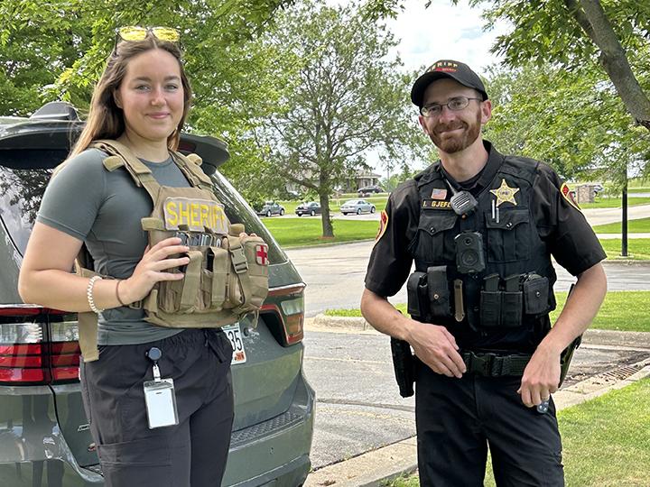 Ramseier and Sheriff’s Deputy Isaac Gjefle