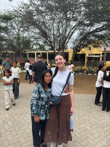 Viterbo Student Alessia Eckelaert at Casa Hogar in Peru