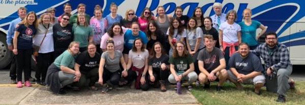 Texas service trip group.jpeg Viterbo Texas service immersion trip