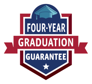 Four Year Guarantee Viterbo University's Four-Year Guarantee logo
