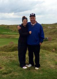 Julia Callaghan and father Julia Callaghan and father